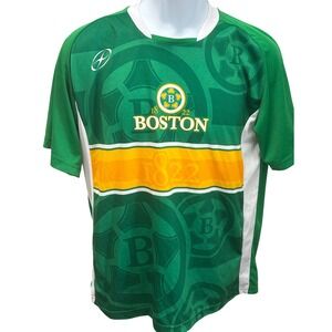 Xara Boston 1822 Soccer Jersey Green Mens Size M Short Sleeve